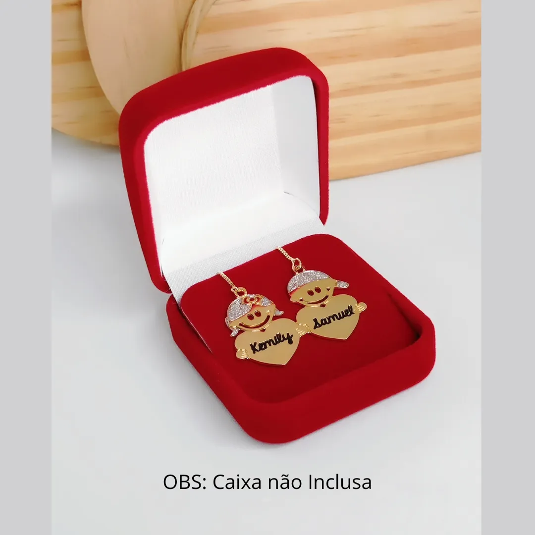 Colar Bonequinhos até 4 Filhos Personalizado
