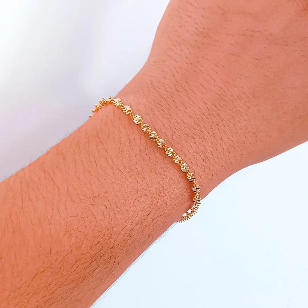 Pulseira torcida 3,2mm 16+3,5cm