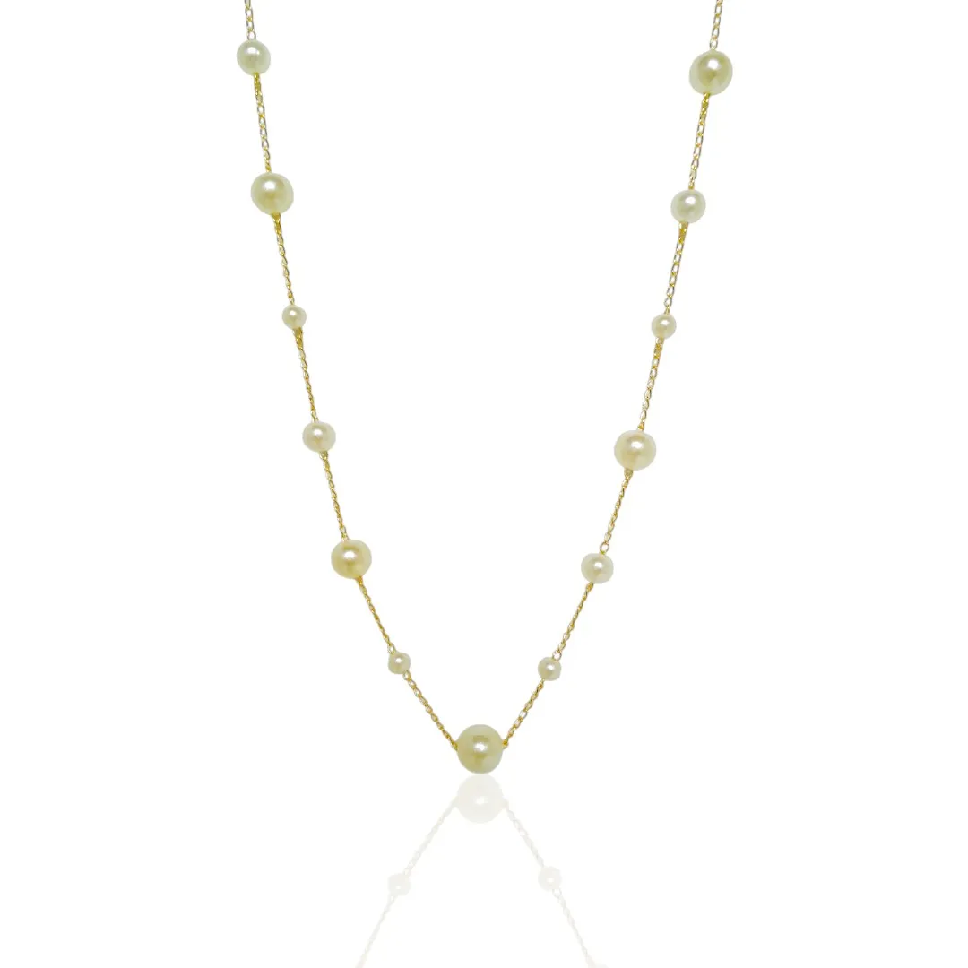 Colar Pérolas 10/6/4mm 80cm