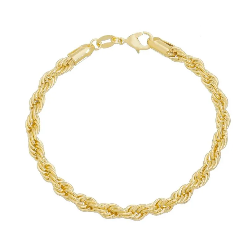 Pulseira Cordão Baiano 4mm 18cm