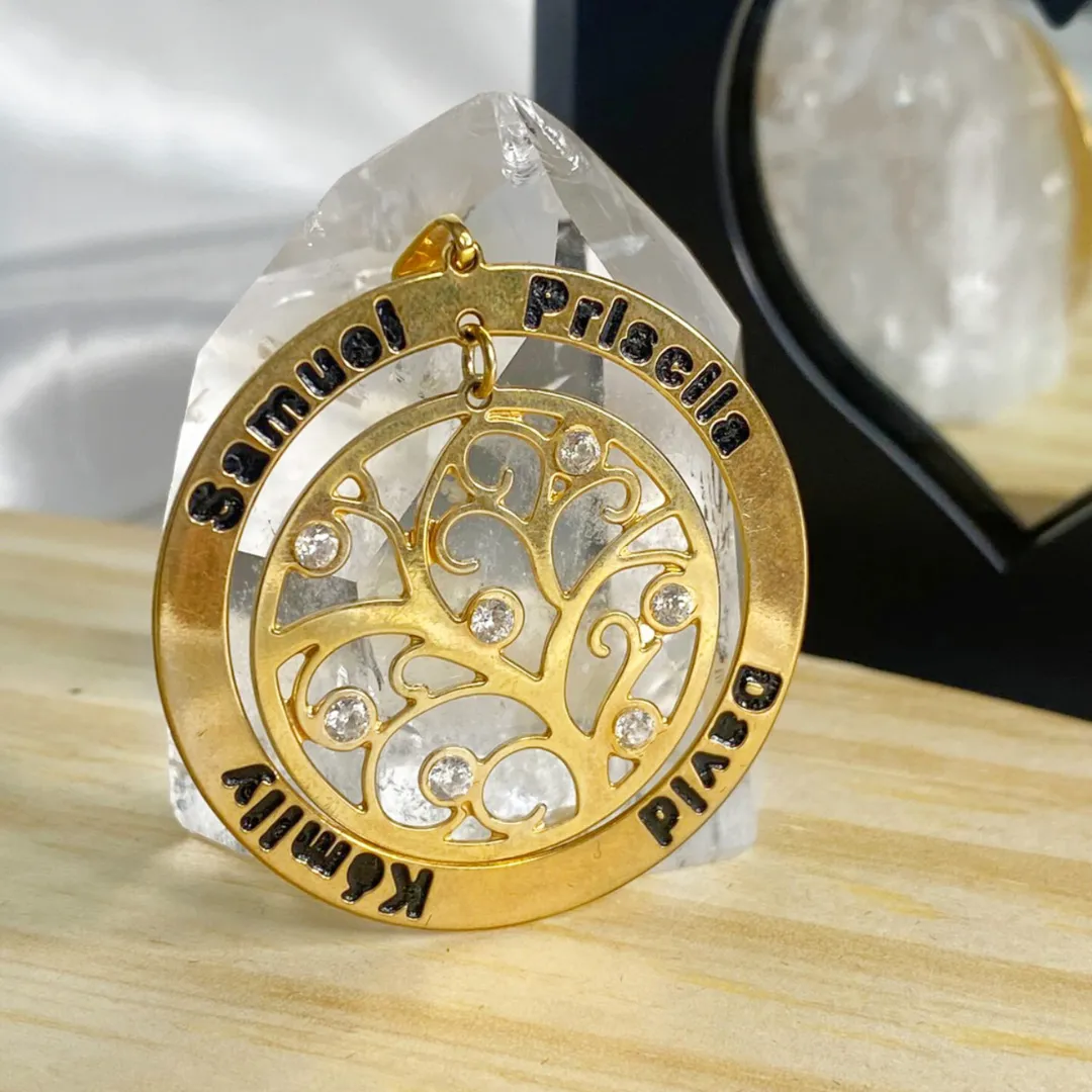 Colar Mandala Árvore da Família Personalizada