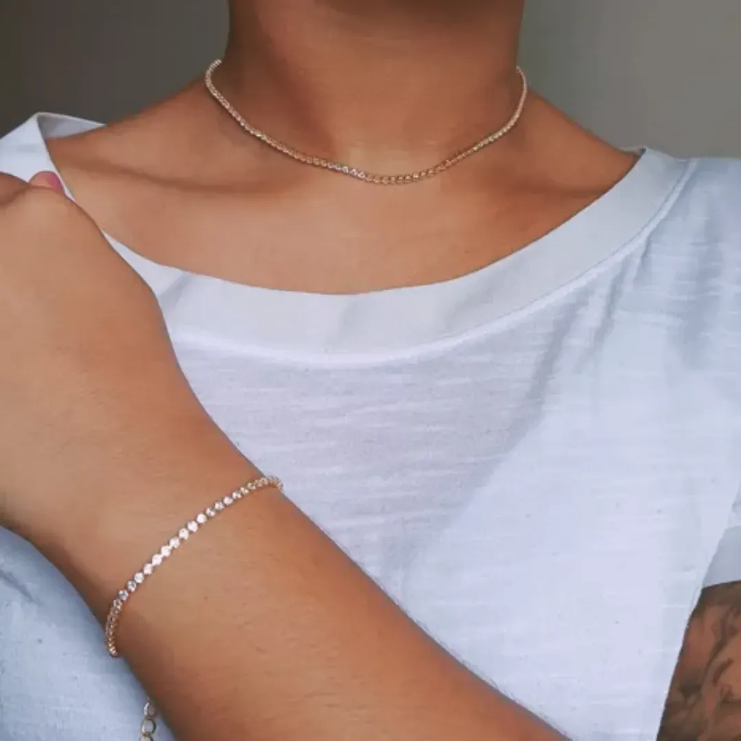 Pulseira Riviera Zirconia 2mm Transparente