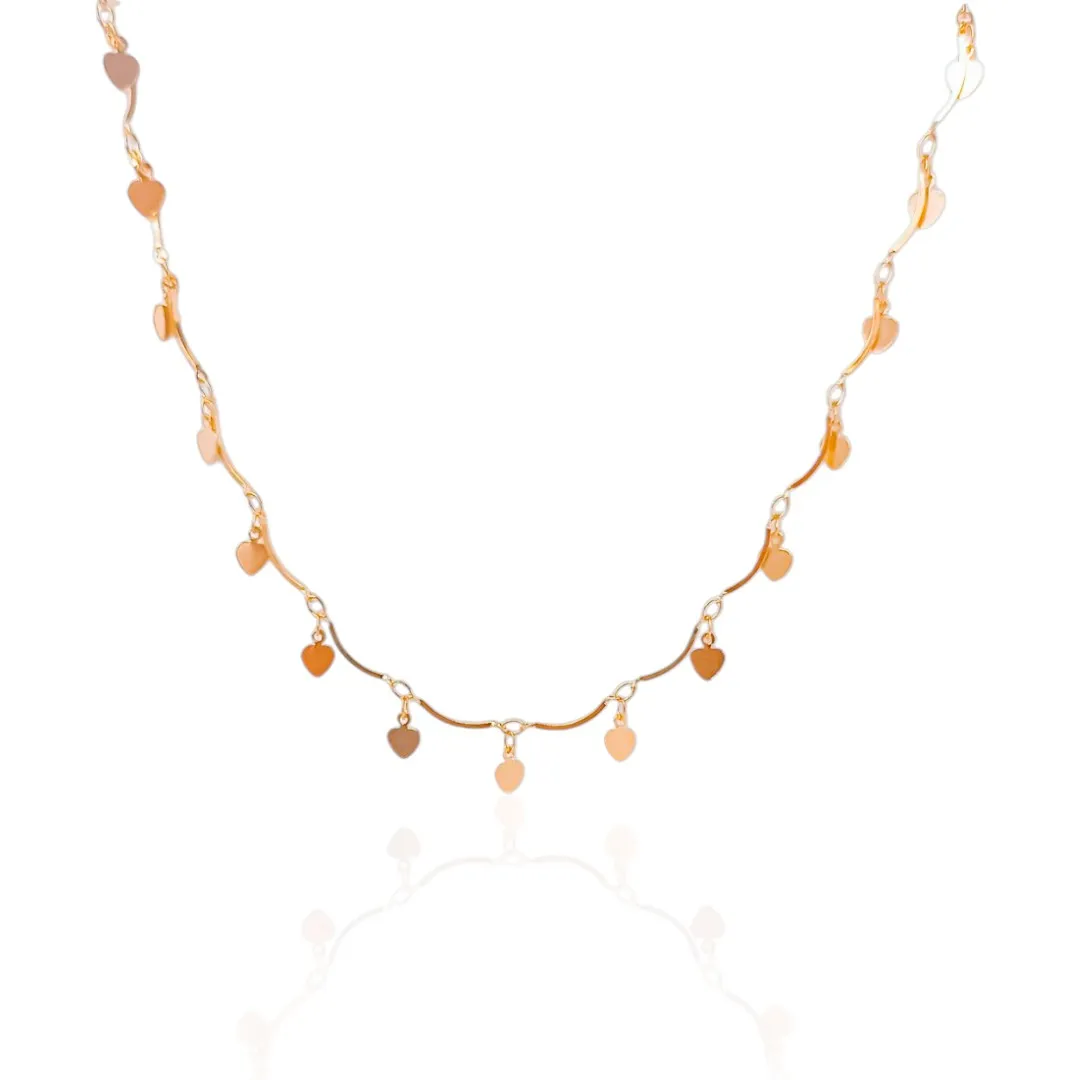 Choker Coração Dourado