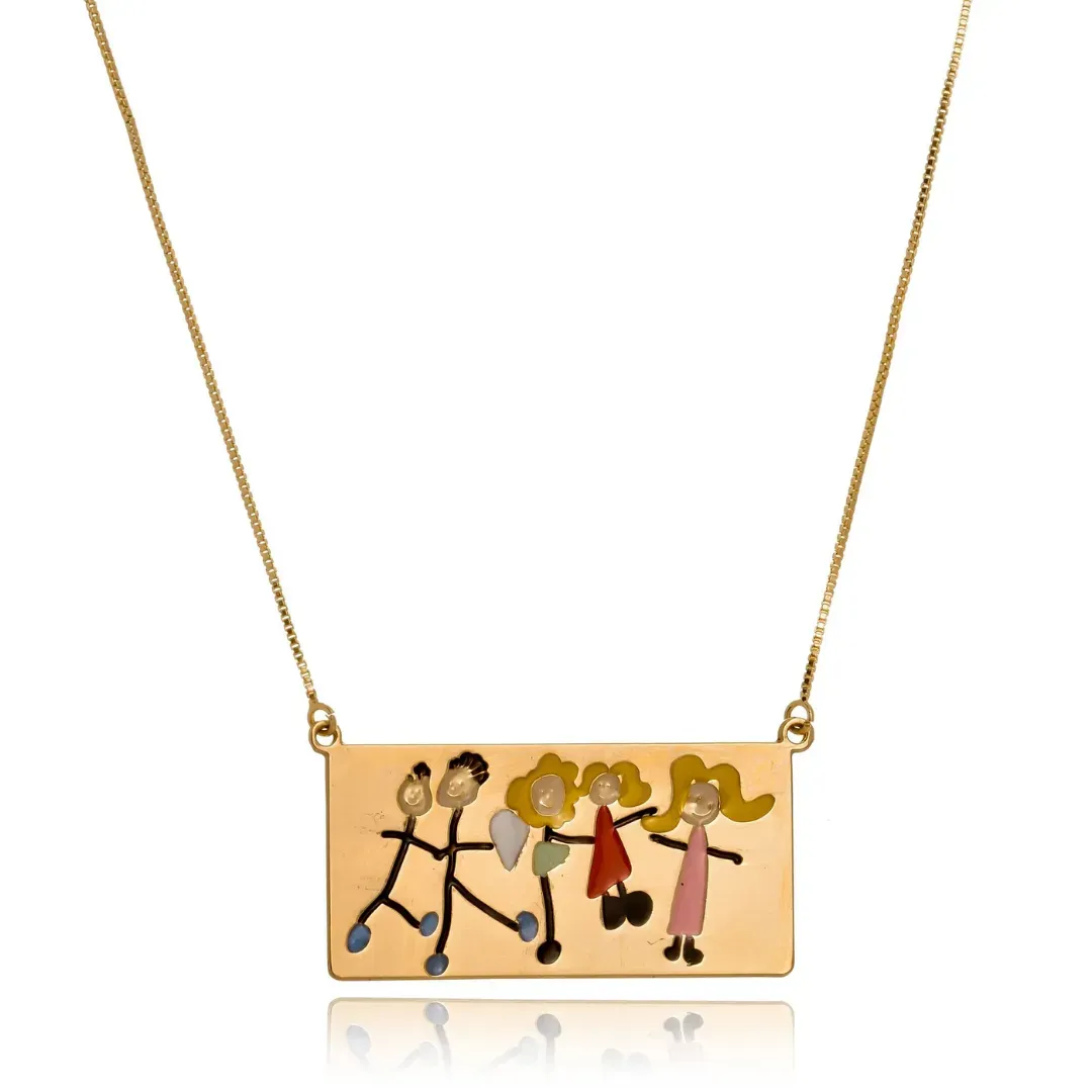 Colar  Personalizado do Desenho igual ao da criança