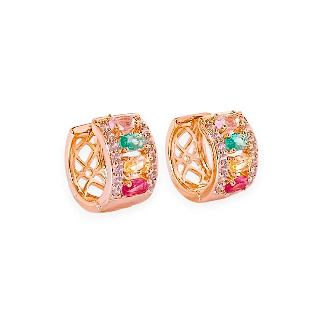 Brinco Argola Candy Cravejada