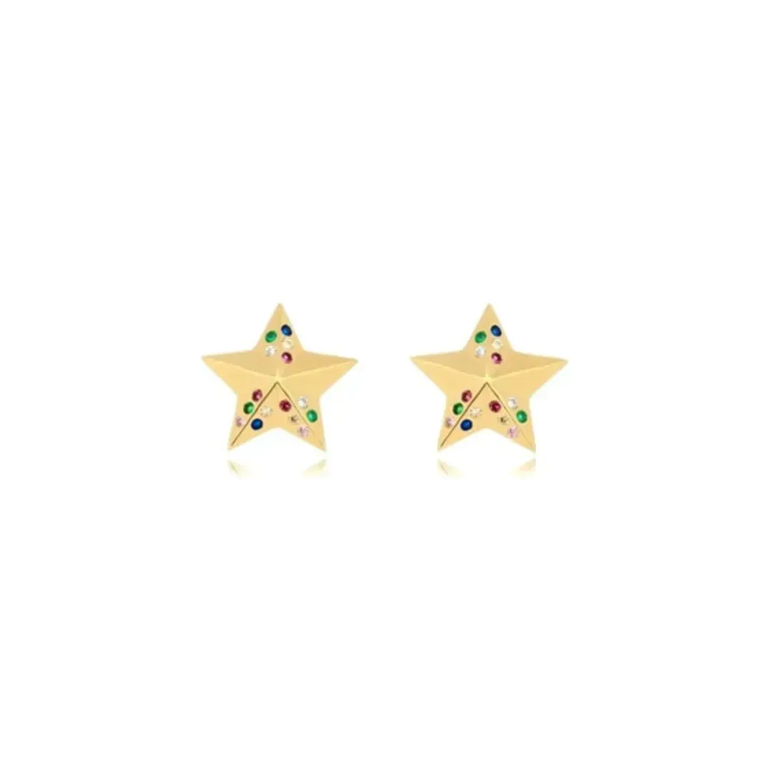 Brinco Estrela Cristais