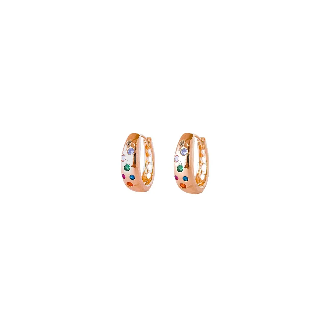 Brinco Argola Oval Colorida P