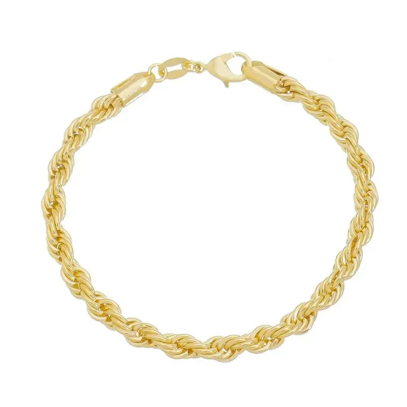 Pulseira Cordão Baiano 4mm 18cm