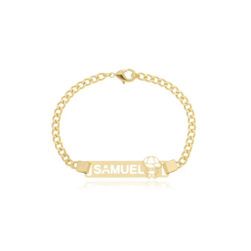Pulseira Personalizada Infantil Detalhe Vazado