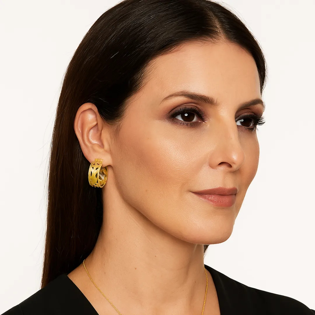 Argola Losango Trabalhada