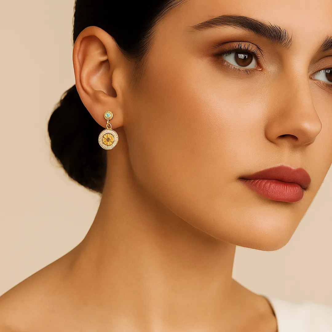 Brinco Cravejado Champanhe