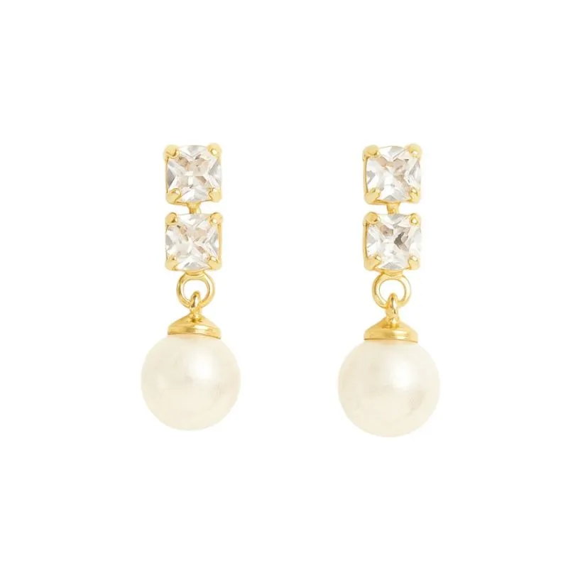 Brinco Base de Zircônias e Pérolas