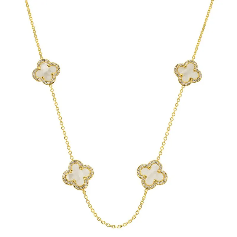 Colar 4 Trevos em Madrepérola