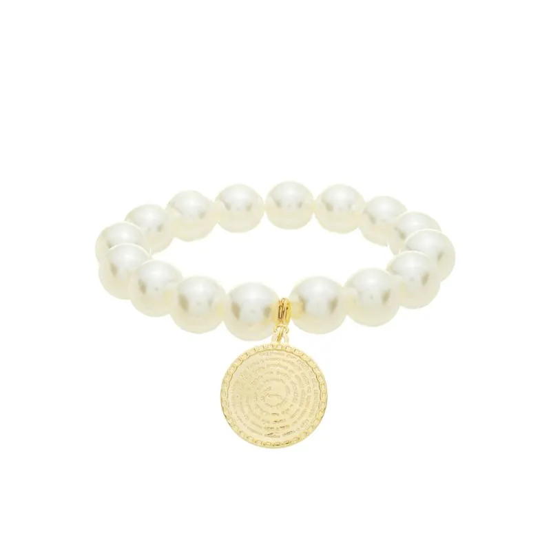 Pulseira Pérolas e Medalha Pai Nosso