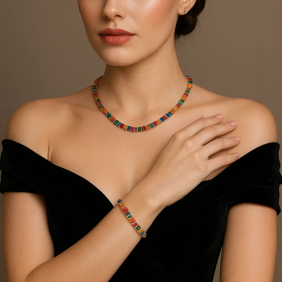 Colar Riviera Colorida