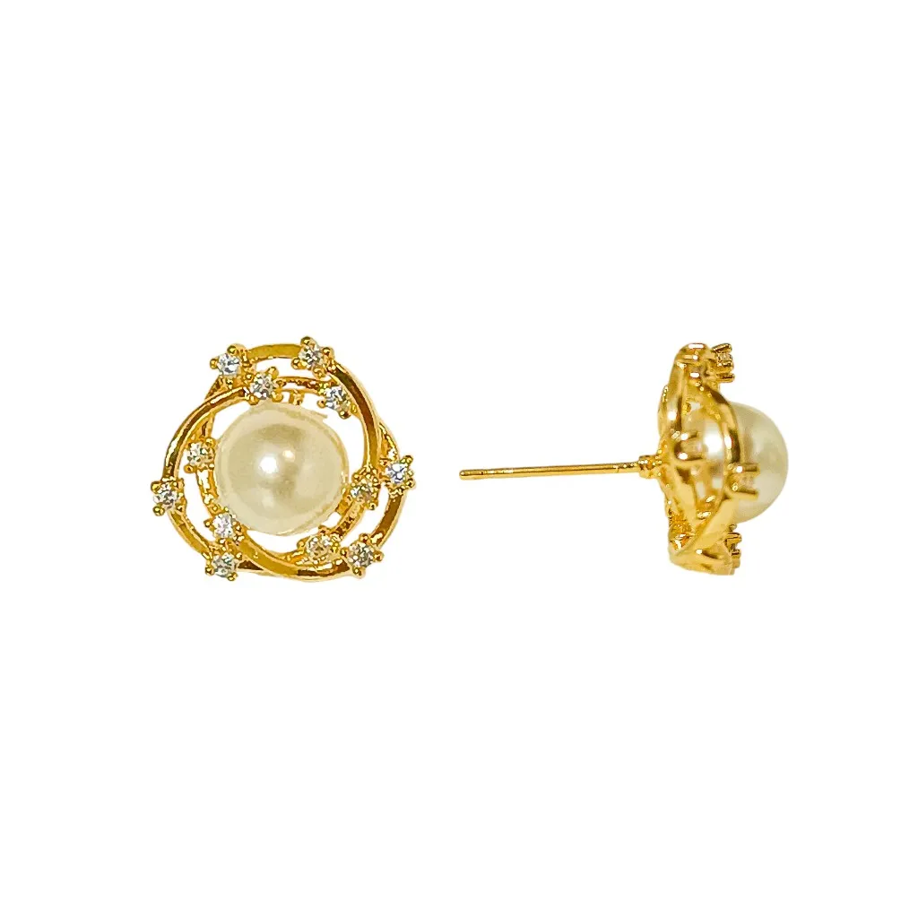 Brinco Elos Pérola e Zircônias