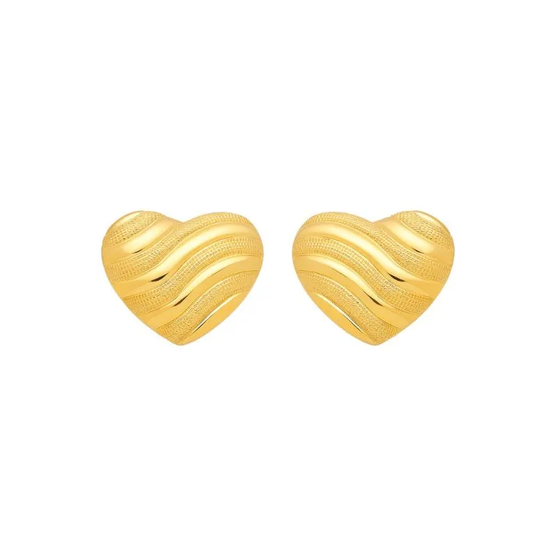 Brinco Coração Chapinha Trabalhada