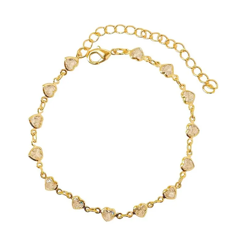 Pulseira Mini Corações de Zircônias