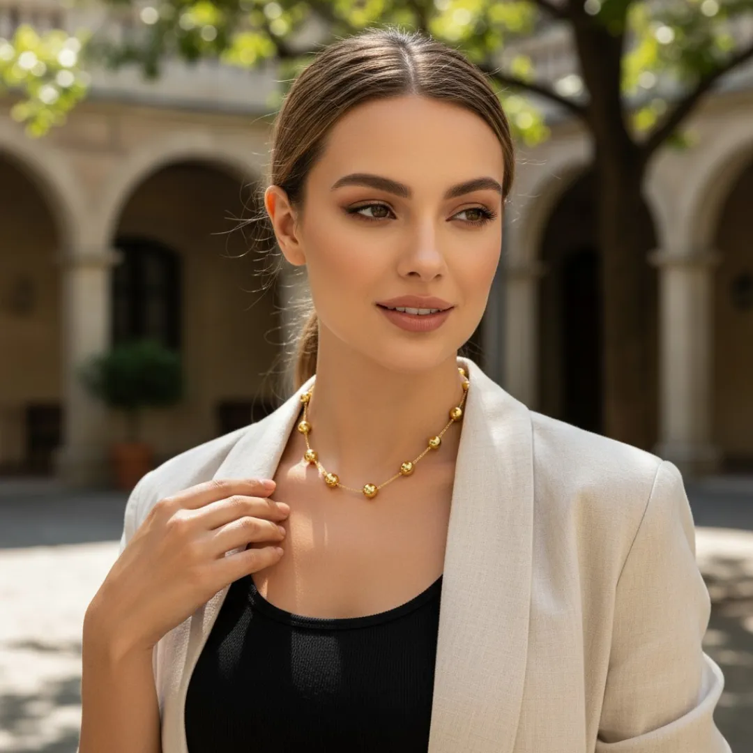 Colar Bola 40cm Bola 10mm