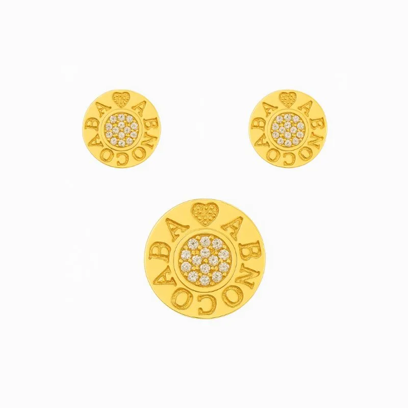 Conjunto Abençoada Pingente e Brincos