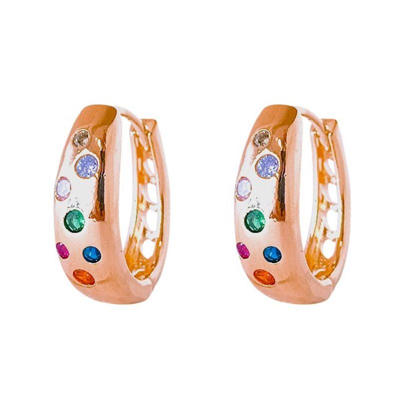 Brinco Argola Oval Colorida P