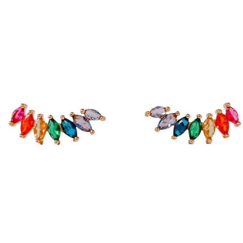 Brinco Ear Cuff Cristais