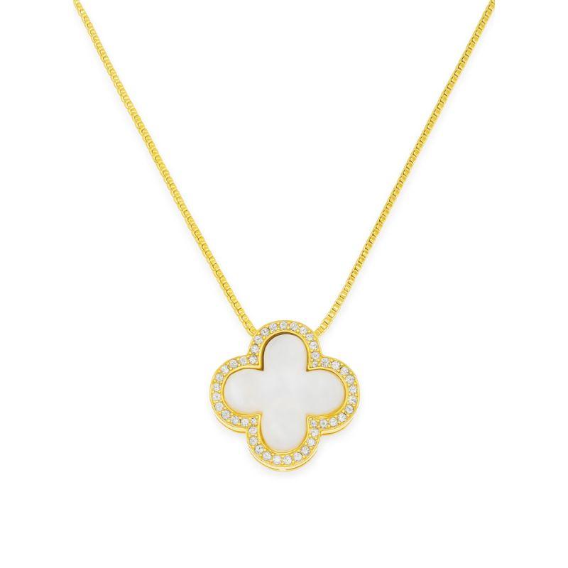 Colar Trevo em Madrepérola