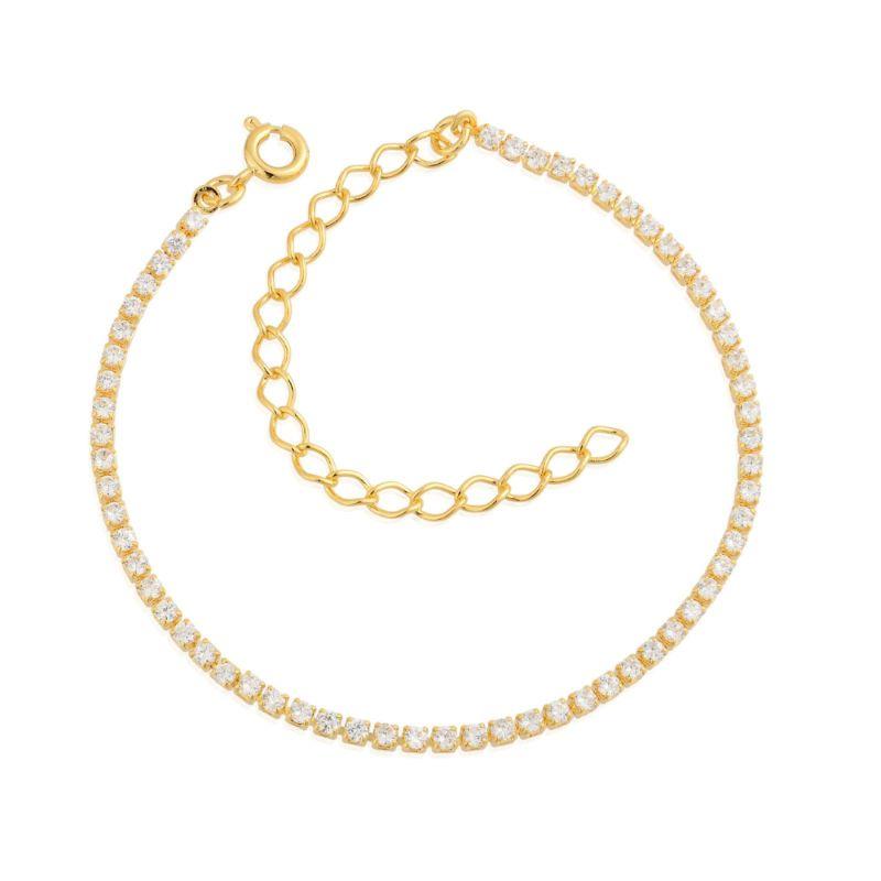 Pulseira Riviera Zirconia 2mm Transparente