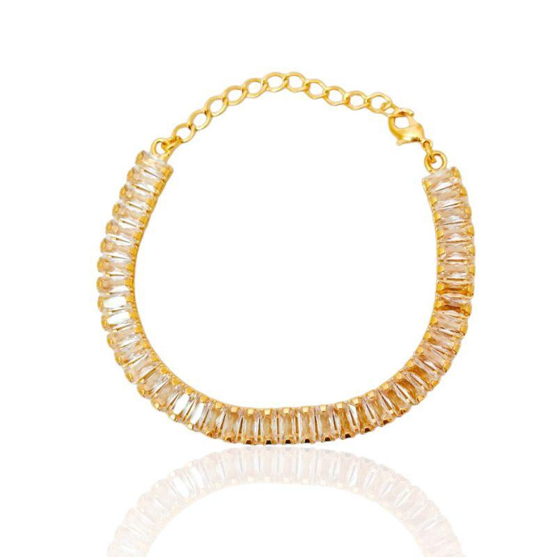 Pulseira Zircônia Baguete
