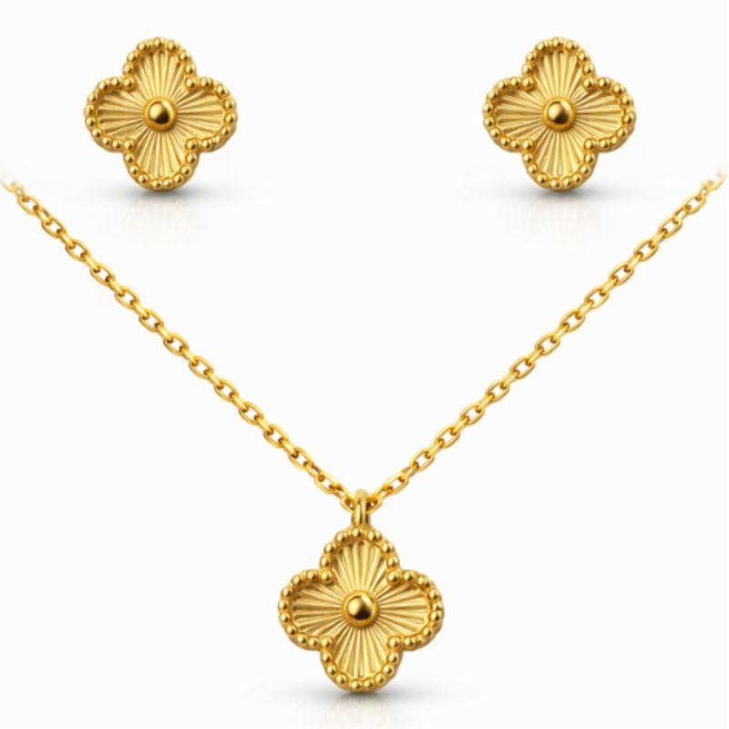 Conjunto Á Prova D'Agua Trevo Dourado