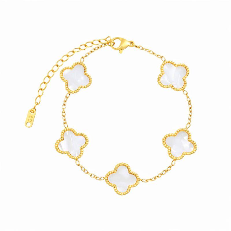 Pulseira Á Prova D'agua Trevo Madrepérola