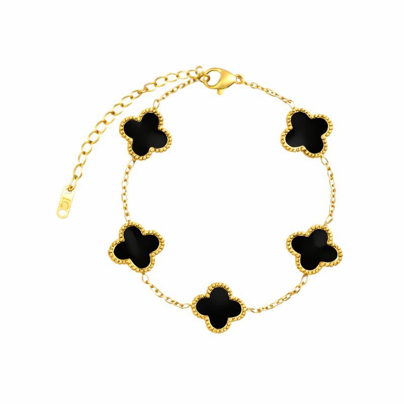 Pulseira Á Prova D'agua Trevo Preto